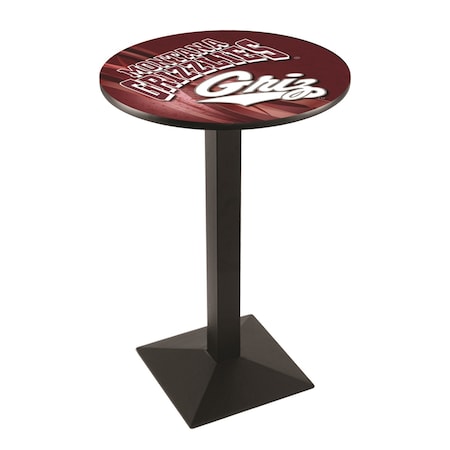 Holland Bar Stool Co 42" Blk Wrinkle Montana Pub Table, 36" dia. Top L217B4236MontUn-D2